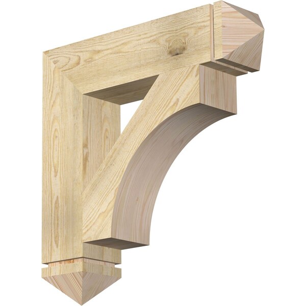 Ekena Millwork Westlake Arts & Crafts Rough Sawn Bracket, Douglas Fir, 6"W x 28"D x 28"H BKT06X28X28WTL03RDF - main